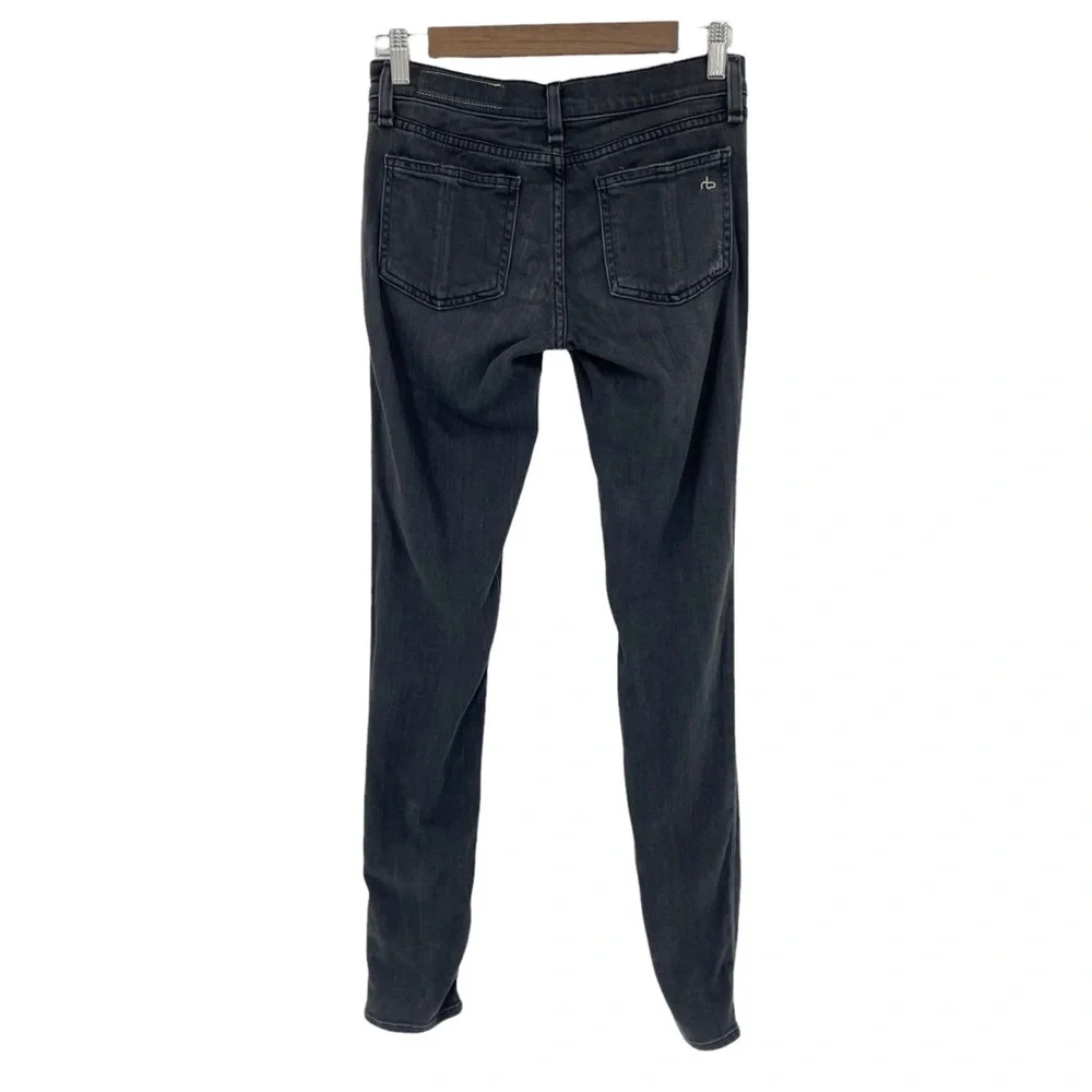 Rag & Bone‎ Black Soft Rock Distressed Skinny Jeans Size 25